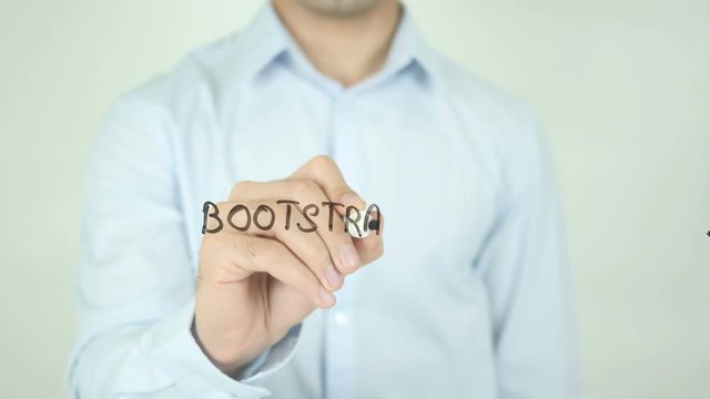 Bootstrapping, Man Writing on Screen