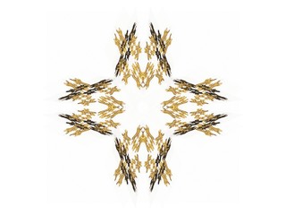 Abstract fractal with gold pattern