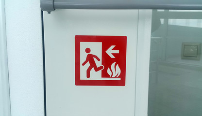 Fire exit sign