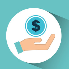 hand concept save money currency vector illustration eps 10