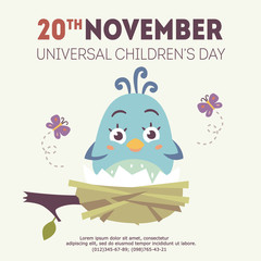vector universal children's day illustration