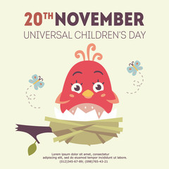 vector universal children's day illustration