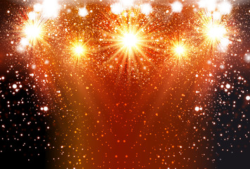 Fototapeta na wymiar Happy New Year fireworks background celebration template