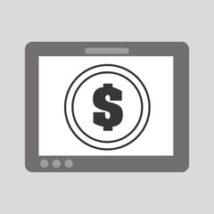 hand touch money dollar icon design vector illustration eps 10