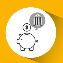 building bank economy money piggy vector illustration eps 10