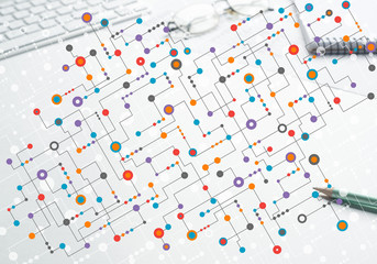 Colorful geometric backdrop