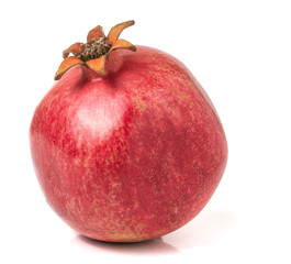 One pomegranate isolated on a white background