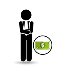 silhouette businessman concept with vector illustration eps 10