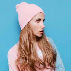 Amazing Lady Autumn -spring fashion outfit. Vanilla style hipste