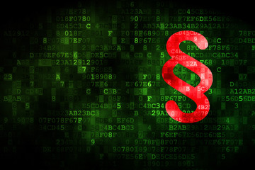 Law concept: Paragraph on digital background