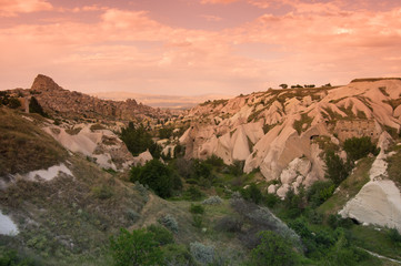 Landscape in Cappadocia, Turkey