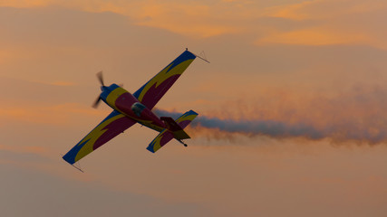 Acrobatic airplane demonstration