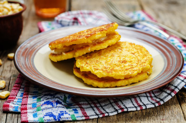 Corn Pancakes with cheese