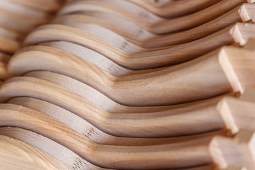 Wood processing. Joinery work. wooden furniture. Wood timber construction material for background and texture. details wood production. composition wood products. 