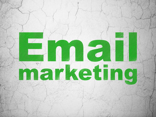 Obraz premium Marketing concept: Email Marketing on wall background