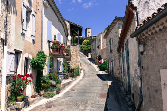 Village street in France