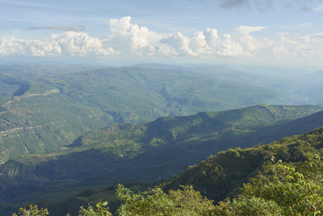 Overview Of Chicamocha Canyon In Santander Colombia
