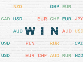 Finance concept: Win on wall background
