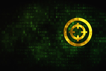 Obraz premium Finance concept: Target on digital background