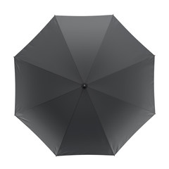 Dark umbrella isolated on white background. 3D illustration .