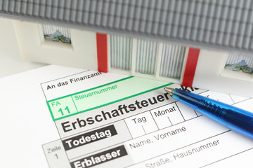 Death tax according to german law with house