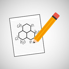 science laboratory molecule drawing graphic vector illustration eps 10