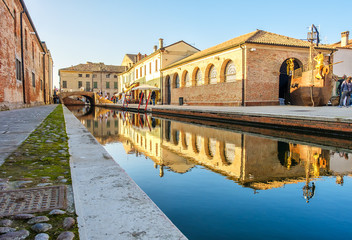 reflect building canal Comacchio Ferrara Emilia Romagna little venice italy