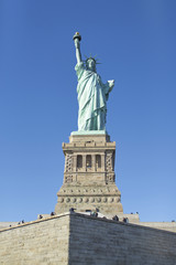 Fototapeta na wymiar Statue of Liberty on pedestal