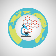 eco science research microscope icon vector illustration eps 10