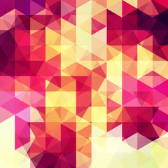 Abstract geometric style colorful background. Vector illustration. Red, yellow colors