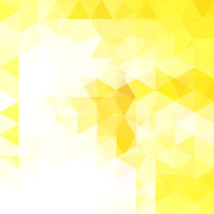 Background of geometric shapes. Abstract triangle geometrical background. Mosaic pattern. Vector EPS 10. Vector illustration. White, yellow colors
