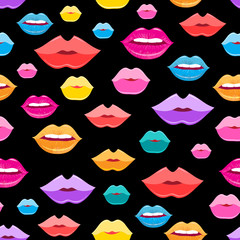 Wonderful vector pattern of lips