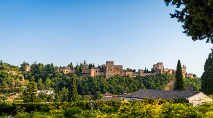 Fototapeta na wymiar View of the famous Alhambra, Granada, Spain.