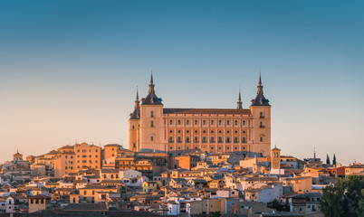 Fototapeta na wymiar Toledo, Spain old town cityscape at the Alcazar.