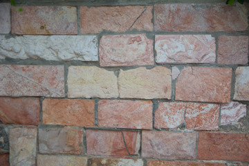 red and yellow brick wall