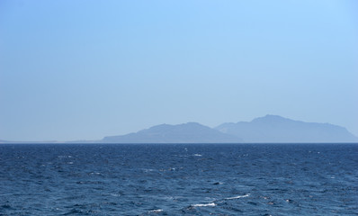 View of outline of the mountains