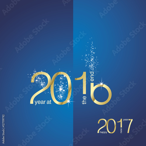 new year 2016 end quot the end 2016 new year 2017 gold blue vector quot stock image new year 2016 end quot the end 2016 new year 2017 gold blue vector quot stock image