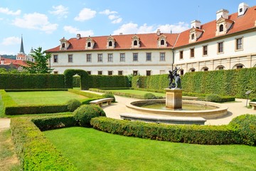 Fototapeta na wymiar Wallenstein Palace gardens in Prague, summer