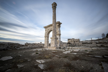 historical architecture of ruins in Turkey