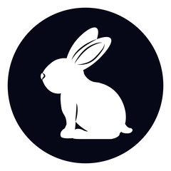 Rabbit animal icon. Life nature fauna and creature theme. Isolated design. Vector illustration