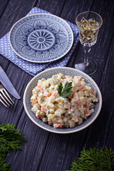 Traditional Russian Christmas and New year salad 