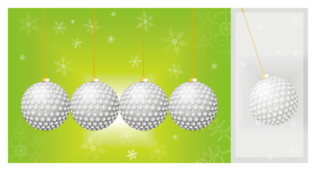 golf christmas greeting card