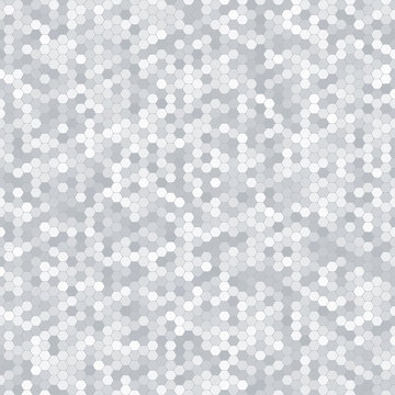 Vector Abstract Gray Background With Hexagon Shapes Different Opacity.