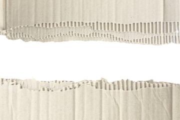 Torn corrugated cardboard