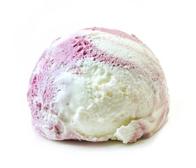 vanilla and blueberry ice cream ball