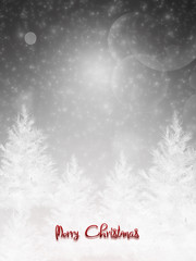 Merry christmas vintage winter landscape