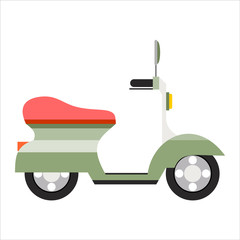retro vintage motor bike icon isolated on white background