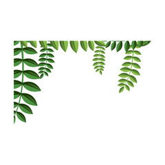 Leaves icon. Decoration garden floral nature plant and spring theme. Isolated design. Vector illustration