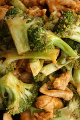 Chinese food. Chicken with broccoli