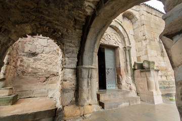 Archway of the Jvari Monastery, 6th century in Mtskheta, Georgia. World Heritage site by UNESCO